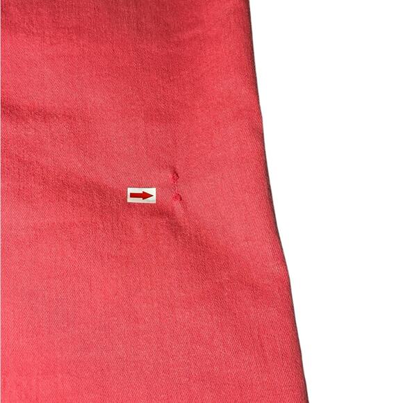 NYDJ Lift Tuck Sheri Slim Pink Crop Straight Leg Ankle Raw Fray Hem Jeans Size 6 - Picture 7 of 8